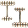 Tiffany & Co. Silver & Silver Gilt Cufflinks -Antique Jewellery Company Striped silver cufflinks by Tiffany 2