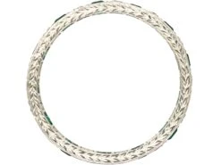 Art Deco Platinum Eternity Ring Set With Emeralds & Diamonds 7 Art Deco Platinum Eternity Ring Set With Emeralds & Diamonds -Antique Jewellery Company a18880c5 dsc04649