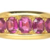 Victorian 18ct Gold, Five Stone Pink Sapphire Ring 2 Victorian 18ct Gold, Five Stone Pink Sapphire Ring -Antique Jewellery Company a34633d4 dsc05326 scaled 1