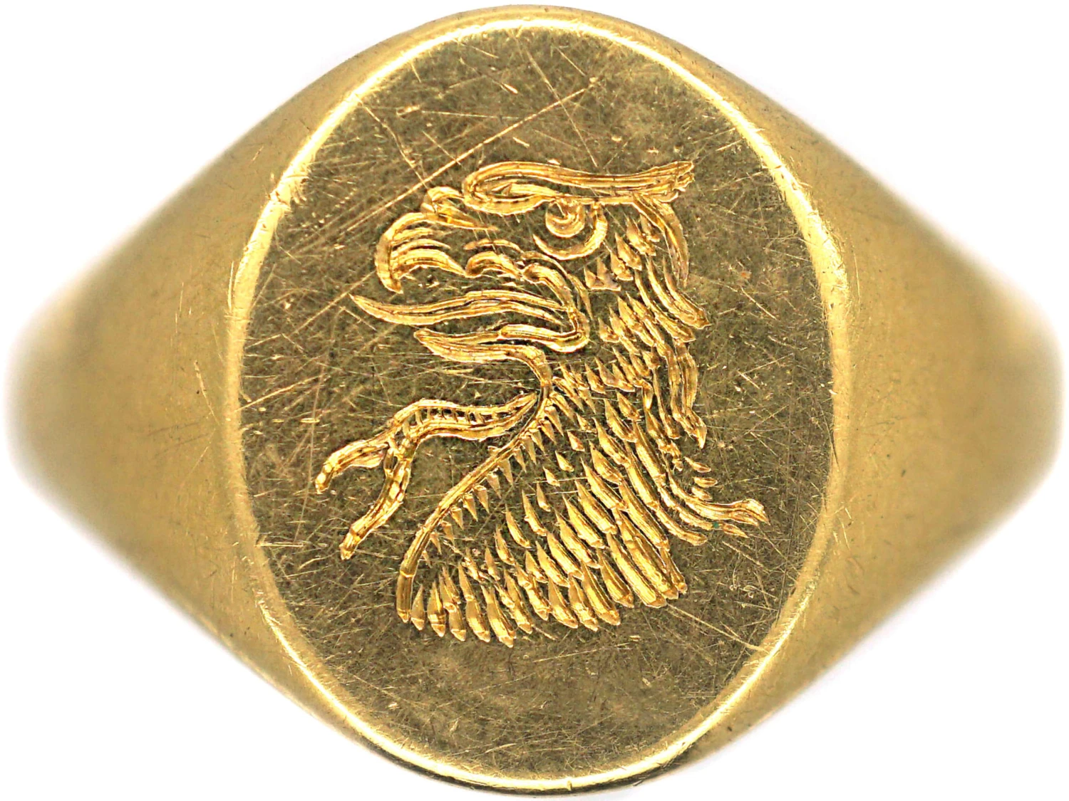 Edwardian 18ct Gold Signet Ring With Griffin Intaglio 3 Edwardian 18ct Gold Signet Ring With Griffin Intaglio