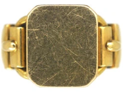 Victorian 18ct Signet Ring With Buckle Detail