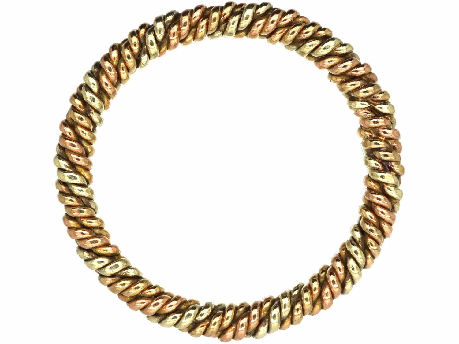 9ct Three Colour Twisted Gold Wedding Ring 5 9ct Three Colour Twisted Gold Wedding Ring - Image 3