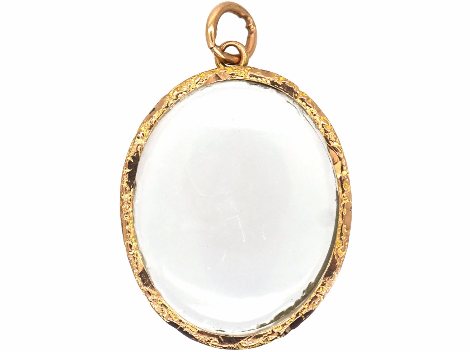 Edwardian 9ct Gold Glazed Open Locket 5 Edwardian 9ct Gold Glazed Open Locket - Image 3
