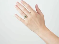 Edwardian 18ct Gold, Green Tourmaline & Rose Diamond Oval Cluster Ring 10 Edwardian 18ct Gold, Green Tourmaline & Rose Diamond Oval Cluster Ring -Antique Jewellery Company a76c28c3 nsf09316 scaled 1