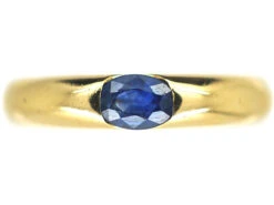 18ct Gold & Sapphire Ring By Cartier