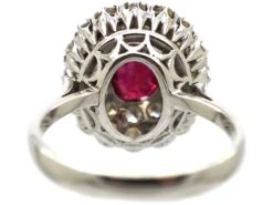 Retro 18ct White Gold, Ruby And Diamond Double Row Cluster Ring -Antique Jewellery Company a8e48eeb dsc05891 scaled 1