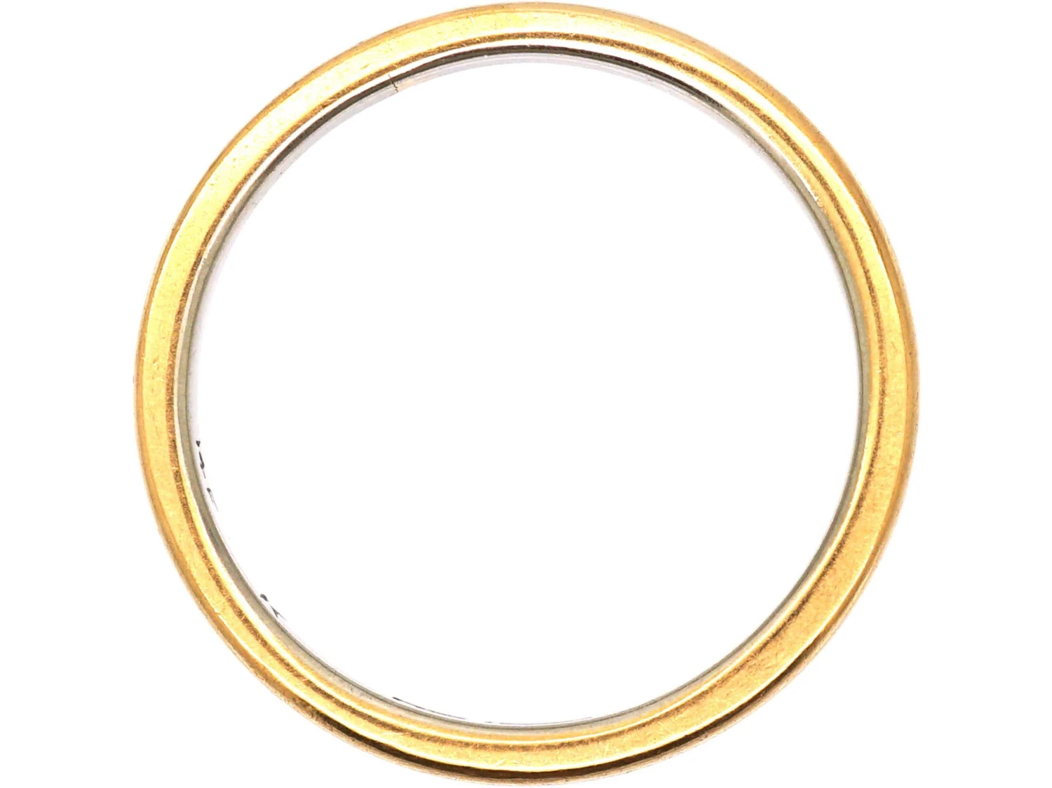 Retro 22ct Gold & Platinum Wedding Ring 5 Retro 22ct Gold & Platinum Wedding Ring - Image 3