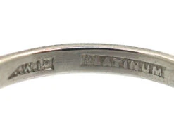 Art Deco Platinum Wedding Ring Engraved With Flowers & Leaves -Antique Jewellery Company ab5819a5 dsc04814 scaled 1