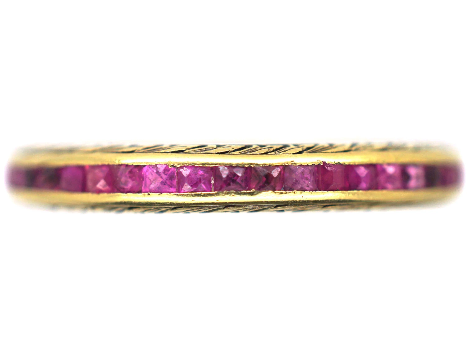 Art Deco 18ct Gold & Ruby Eternity Ring 3 Art Deco 18ct Gold & Ruby Eternity Ring