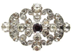 Victorian Silver & Paste Brooch