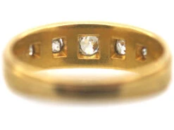 Victorian 18ct Gold Ring Set With Five Diamonds In Square Settings 12 Victorian 18ct Gold Ring Set With Five Diamonds In Square Settings -Antique Jewellery Company b04a30d4 dsc03823 scaled 1