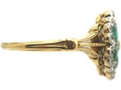 Edwardian 18ct Gold, Emerald & Diamond Flower Cluster Ring -Antique Jewellery Company b13cef5f dsc09836 scaled 1
