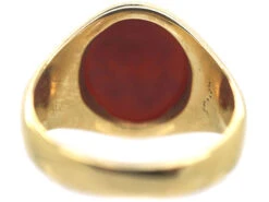9ct Gold Signet Ring With Carnelian Intaglio Of A Lion -Antique Jewellery Company b1d8b69d dsc07327 scaled 1