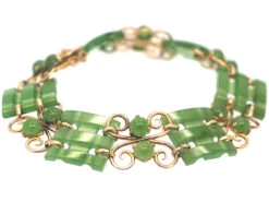 Art Deco 9ct Gold & Nephrite Bracelet -Antique Jewellery Company b349e4cc dsc08556 scaled 1