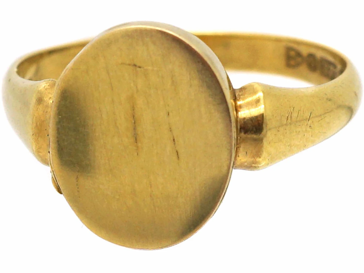 Edwardian 9ct Gold Signet Ring With Hinged Hidden Locket 12 Edwardian 9ct Gold Signet Ring With Hinged Hidden Locket - Image 10
