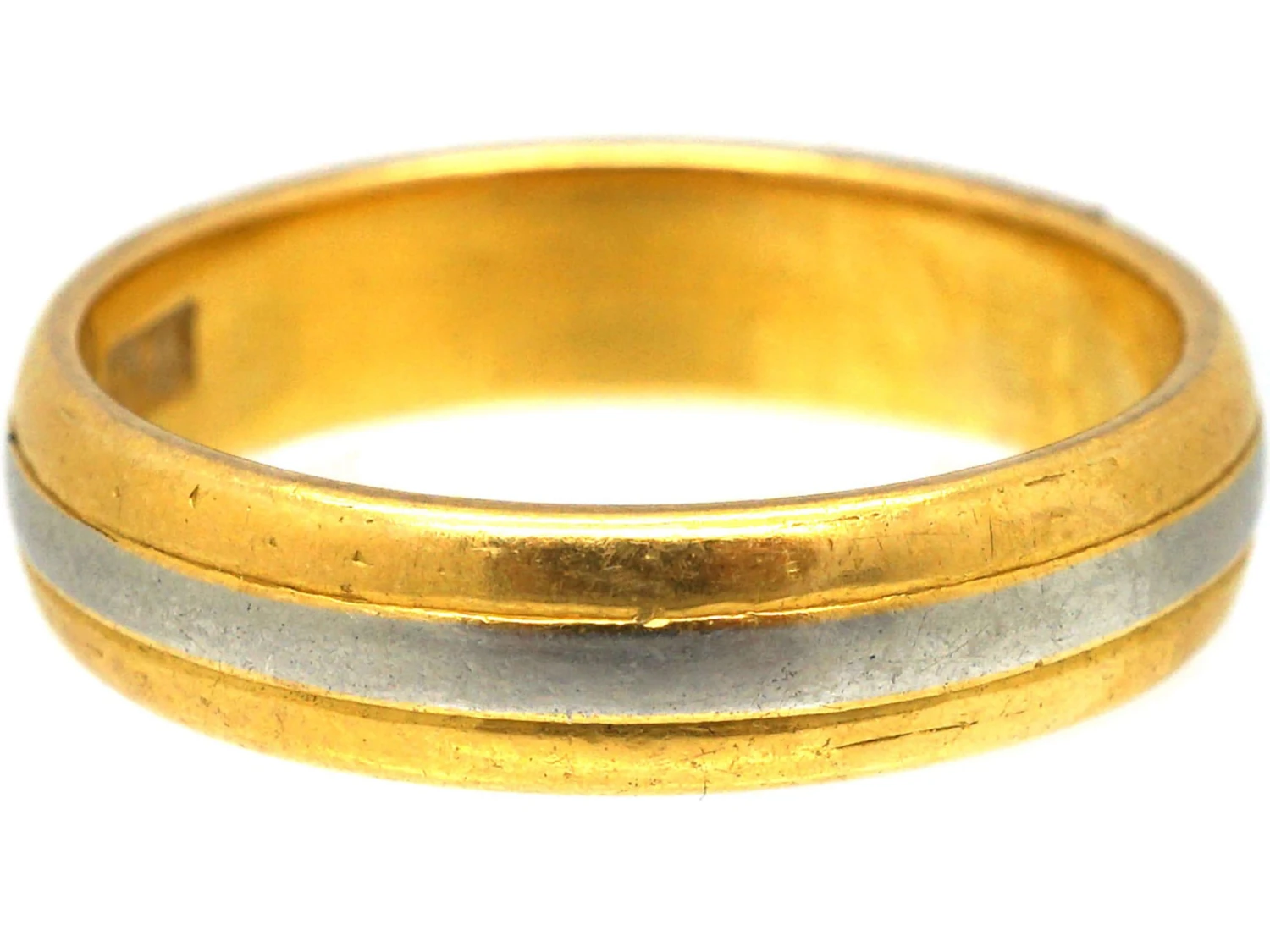 Mid 20th Century 22ct Gold & Platinum Wedding Ring By Charles Green & Sons 7 Mid 20th Century 22ct Gold & Platinum Wedding Ring By Charles Green & Sons - Image 5