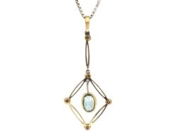 Art Deco 15ct Gold & Platinum Aquamarine & Diamond Drop Pendant On Chain In Original Case 7 Art Deco 15ct Gold & Platinum Aquamarine & Diamond Drop Pendant On Chain In Original Case -Antique Jewellery Company b6decec5 dsc01028 scaled 1