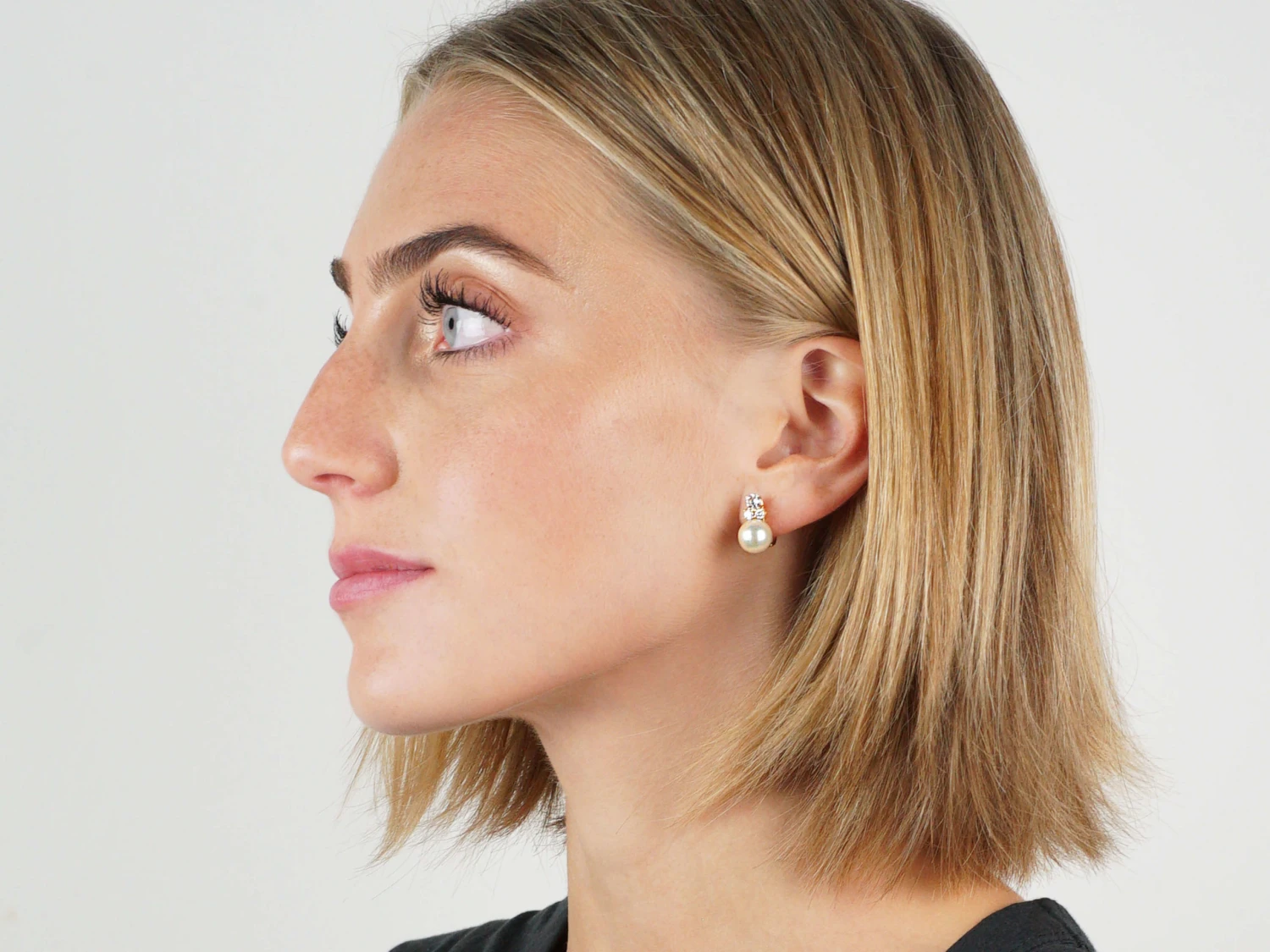 Pearl & Diamond Clip & Post Earrings 7 Pearl & Diamond Clip & Post Earrings - Image 5