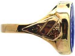 Victorian 18ct Gold, Lapis Lazuli Signet Ring With Intaglio Of A Crest -Antique Jewellery Company b77c8858 dsc01148 scaled 1