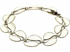Silver Double Leaf Motif Bracelet By David Andersen -Antique Jewellery Company b7d0c30f dsc00463 scaled 1