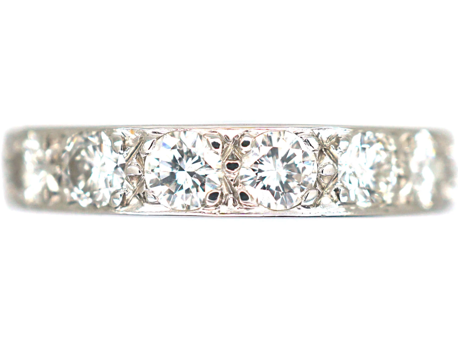 18ct White Gold Half Eternity Diamond Ring 3 18ct White Gold Half Eternity Diamond Ring