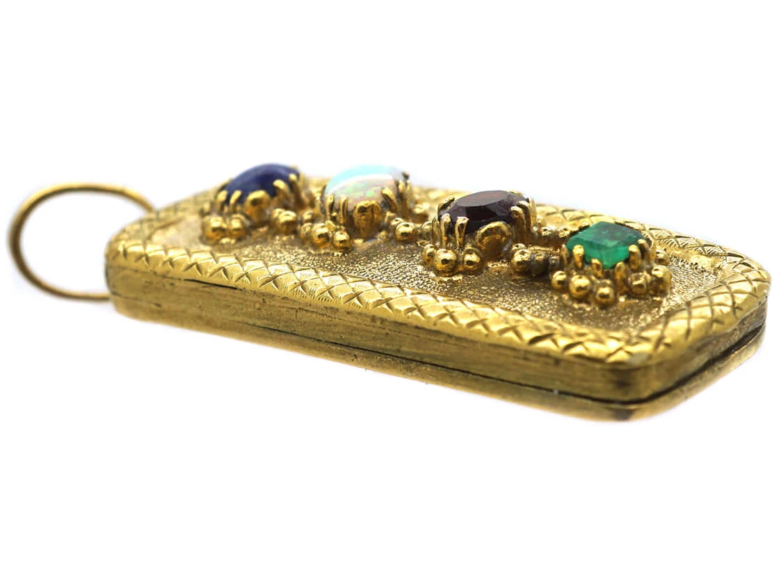 Georgian 15ct Gold Locket Spelling Love 4 Georgian 15ct Gold Locket Spelling Love - Image 2