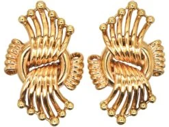 1950s 9ct Gold Clip On Earrings