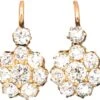 Early 20th Century Russian 14ct Gold & Diamond Cluster Earrings -Antique Jewellery Company b88c98b8 dsc07584 scaled 1