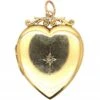Edwardian 9ct Gold Back & Front Heart Shaped Locket Set With A Rose Diamond 1 Edwardian 9ct Gold Back & Front Heart Shaped Locket Set With A Rose Diamond -Antique Jewellery Company ba52d83b antique edwardian heart rose diamond locket1 scaled 1