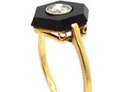 Art Deco 18ct Gold, Onyx & Diamond Hexagonal Ring 11 Art Deco 18ct Gold, Onyx & Diamond Hexagonal Ring -Antique Jewellery Company ba7fccc8 antique art deco diamond onyx 18ct gold ring6 scaled 1