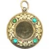 Georgian 15ct Two Colour Gold Round Locket Set With Turquoise 2 Georgian 15ct Two Colour Gold Round Locket Set With Turquoise -Antique Jewellery Company bb8d2842 dsc04540 scaled 1