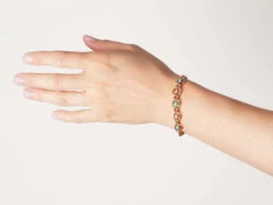 Edwardian 15ct Gold Curb Bracelet Set With Turquoise & Pearls -Antique Jewellery Company bbe48359 nsf05134 scaled 1