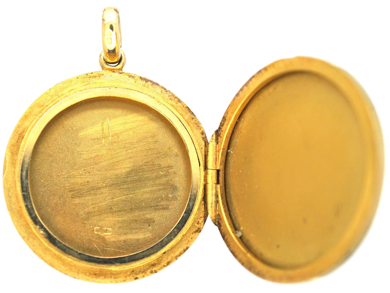 Edwardian 18ct Gold Round Locket 4 Edwardian 18ct Gold Round Locket - Image 2