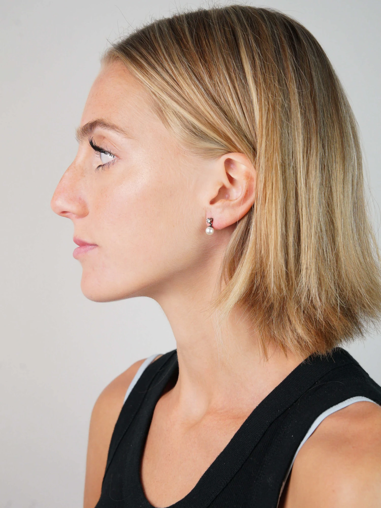 Edwardian Natural Saltwater Pearl & Diamond Earrings 4 Edwardian Natural Saltwater Pearl & Diamond Earrings - Image 2