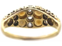Victorian 18ct Gold Boat Shaped Ring Set With Diamonds & Natural Split Pearls -Antique Jewellery Company c253af8b dsc02911 scaled 1