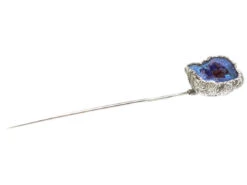 Silver & Blue Agate Geode Tie Pin -Antique Jewellery Company c3adbef3 dsc05151