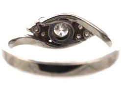 Diamond Single Stone Diamond Ring With Diamonds On Either Side 16 Diamond Single Stone Diamond Ring With Diamonds On Either Side -Antique Jewellery Company c4c6b0dd dsc02559