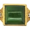 18ct Gold, Domed Nephrite & Diamond Ring -Antique Jewellery Company c544b053 dsc08118 scaled 1