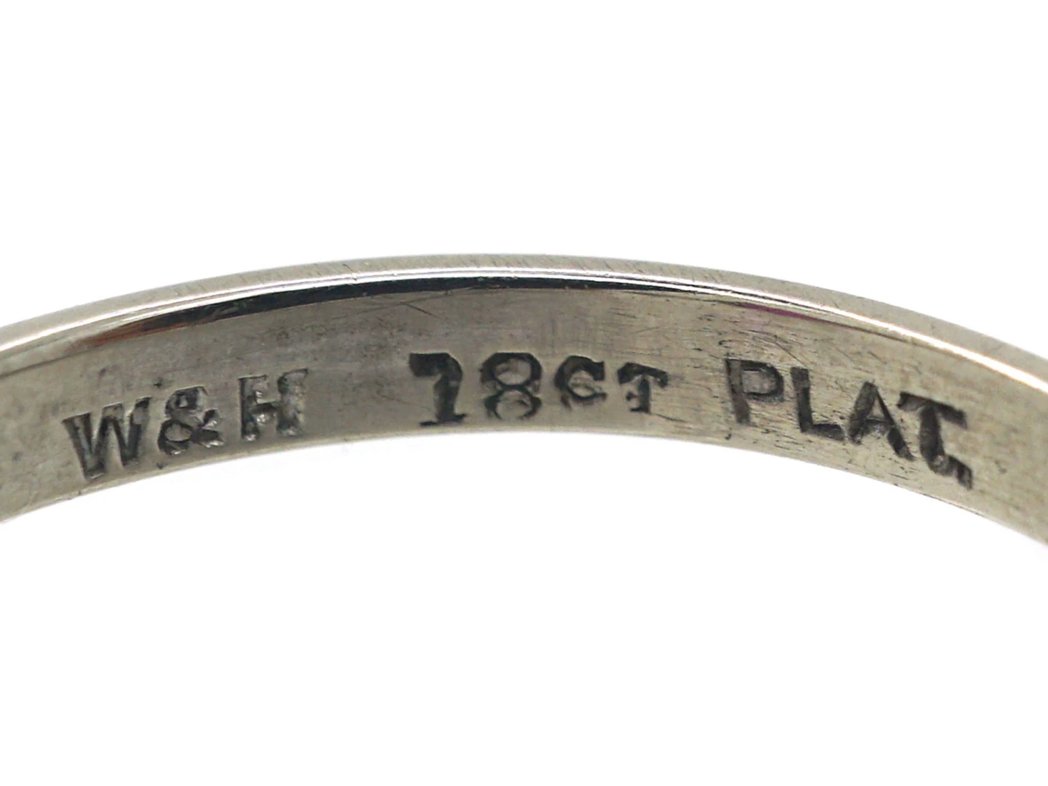 Art Deco 18ct White Gold & Platinum, Pink Sapphire & Diamond Three Stone Ring 8 Art Deco 18ct White Gold & Platinum, Pink Sapphire & Diamond Three Stone Ring - Image 6