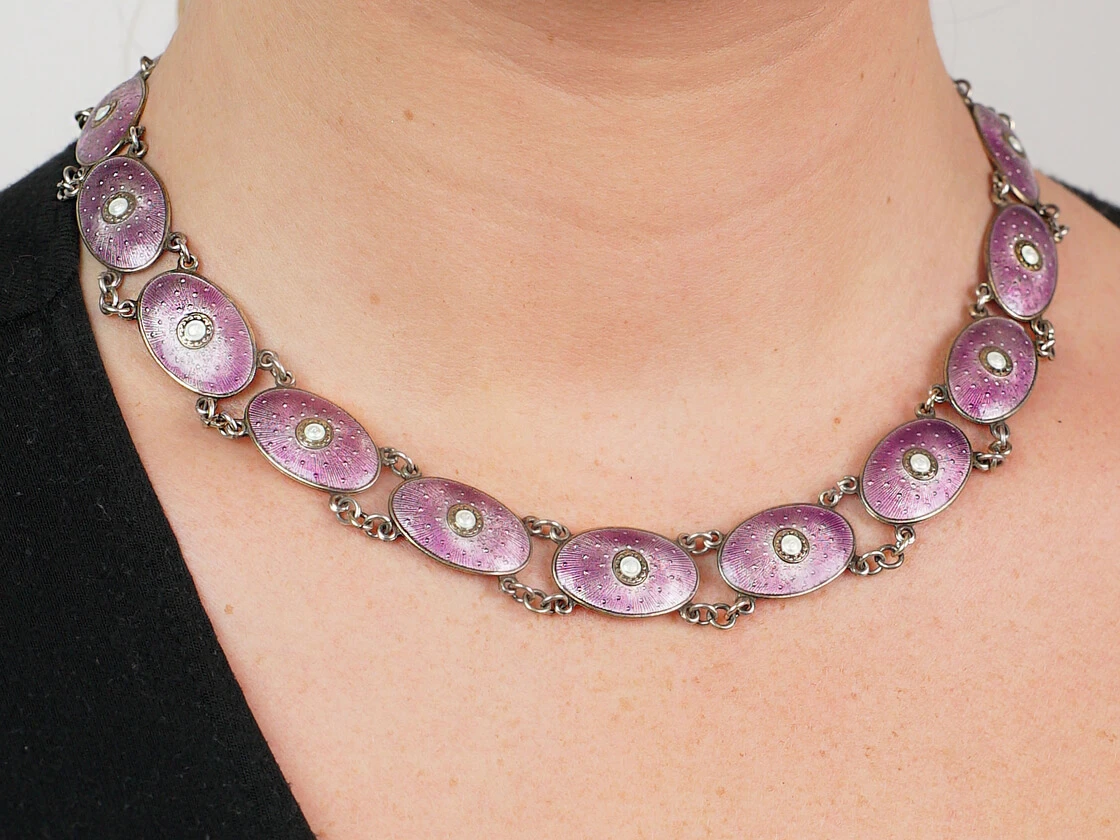 Silver & Enamel Necklace By J. Tostrup 8 Silver & Enamel Necklace By J. Tostrup - Image 6