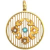 Edwardian 15ct Gold Aquamarine & Natural Split Pearl Round Pendant 1 Edwardian 15ct Gold Aquamarine & Natural Split Pearl Round Pendant -Antique Jewellery Company c84bad17 dsc08420 scaled 1