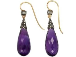 Edwardian Amethyst & Diamond Drop Earrings 5 Edwardian Amethyst & Diamond Drop Earrings -Antique Jewellery Company c879cbe6 dsc00788 scaled 1