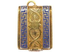 Victorian 18ct Gold & Blue Enamel Rectangular Book Locket With Four Glazed Compartments Inside 9 Victorian 18ct Gold & Blue Enamel Rectangular Book Locket With Four Glazed Compartments Inside -Antique Jewellery Company c8eea9c8 dsc04664 scaled 1