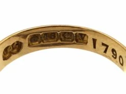 Victorian 18ct Gold Triple Knot Ring Set With Three Diamonds -Antique Jewellery Company c96043c6 dsc07555 scaled 1