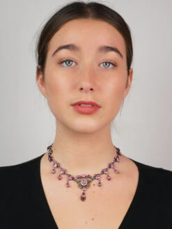 Edwardian Silver & Paste Necklace In Original Case -Antique Jewellery Company c99491ce nsf05262