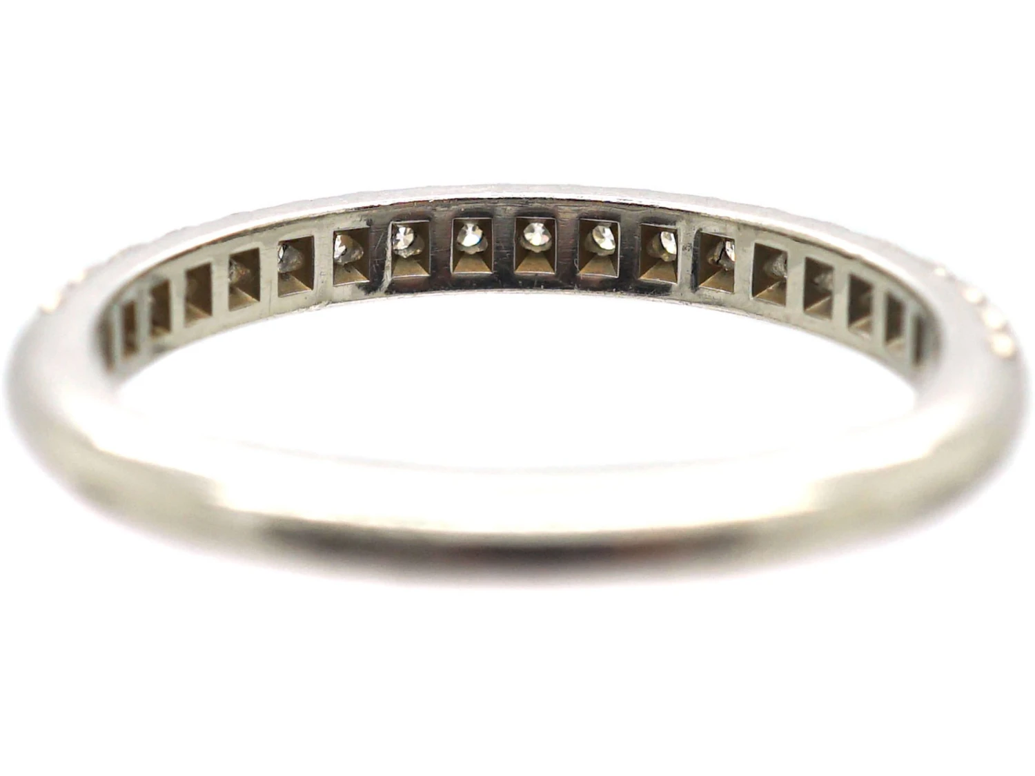 Diamond Set Half Eternity Ring In Original Case By Tiffany & Co 7 Diamond Set Half Eternity Ring In Original Case By Tiffany & Co - Image 5
