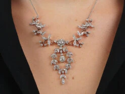 Edwardian Platinum & Diamond Festoon Necklace -Antique Jewellery Company cb9a1606 10a
