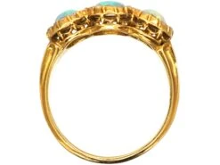 Edwardian 18ct Gold, Three Stone Opal & Rose Diamond Triple Cluster Ring 11 Edwardian 18ct Gold, Three Stone Opal & Rose Diamond Triple Cluster Ring -Antique Jewellery Company cdcf62d1 dsc06860