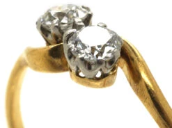 Edwardian 18ct Gold & Diamond Twist Ring -Antique Jewellery Company ce25ae83 dsc06953