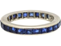 Art Deco French Platinum & Sapphire Eternity Ring 9 Art Deco French Platinum & Sapphire Eternity Ring -Antique Jewellery Company ce9ad3ea dsc01790 scaled 1
